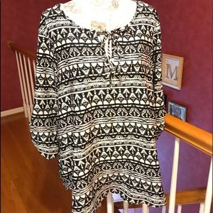 Black and White Blouse